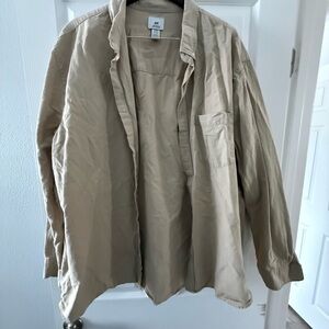 H&M Men's Light Tan Shirt Jacket